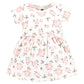 Hudson Baby Baby Girls Cotton Dresses, Neutral Pink Floral, 12-18 Months