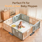 Foldable Baby Play Mat, Piglog Waterproof Playmats For Babies And Toddlers Kids, Safe Foam Playmat For Tummy Time, 50X50 Playpen