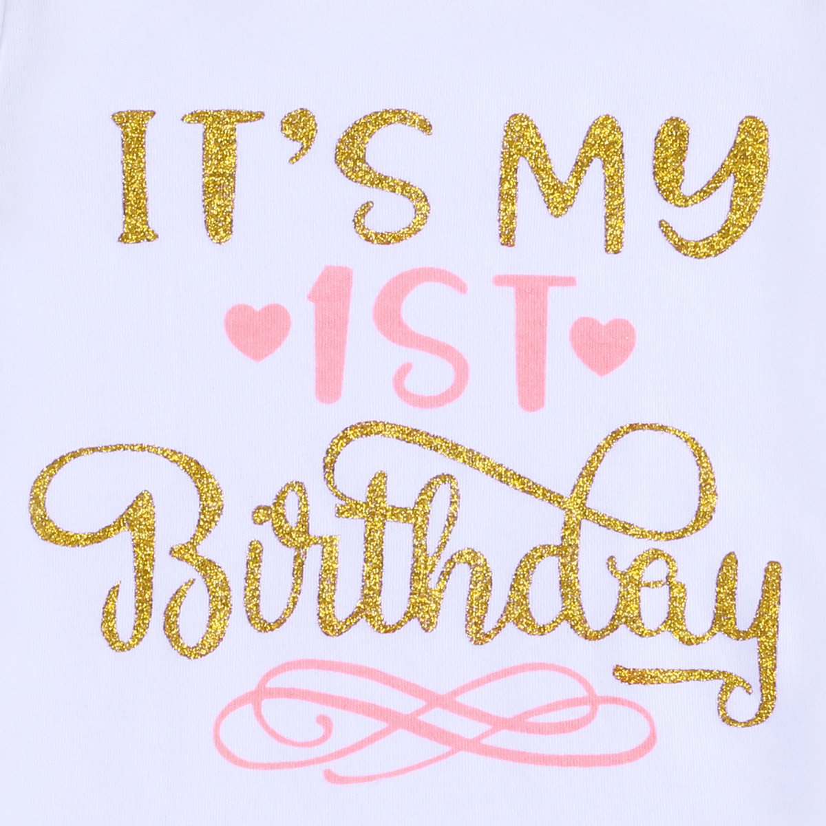 Its My 1St Birthday Outfit Baby Girl Romper Tutu Skirt Glitter Sequin Bowknot Headband Leg Warmers Clothes 4Pcs Set Cake Smash P