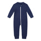Owlivia Organic Cotton Baby Boy Girl Zip Up Sleep N Play, Footless, Long Sleeve(6-12 Months, Wave & Navy)