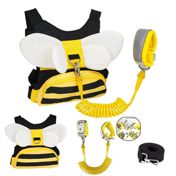 Mtomuya Toddler Harness With Anti Lost Wrist Link - Baby Leash & Backpacktraction Rope Bracelet With Locking Design, 3 In 1 Cute