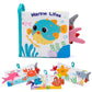 Love&Mini Baby Cloth Book Toys - Ocean Shark Crinkle Book with Teether, Touch & Feel Soft Books for Babies 6+ Months, Sensory Ea