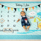 New Comers Milestone Baby Blanket For All Season, Multiuse Cotton Blanket With Props (Wooden Rings) For Winter/Ac Room/Summer Bl
