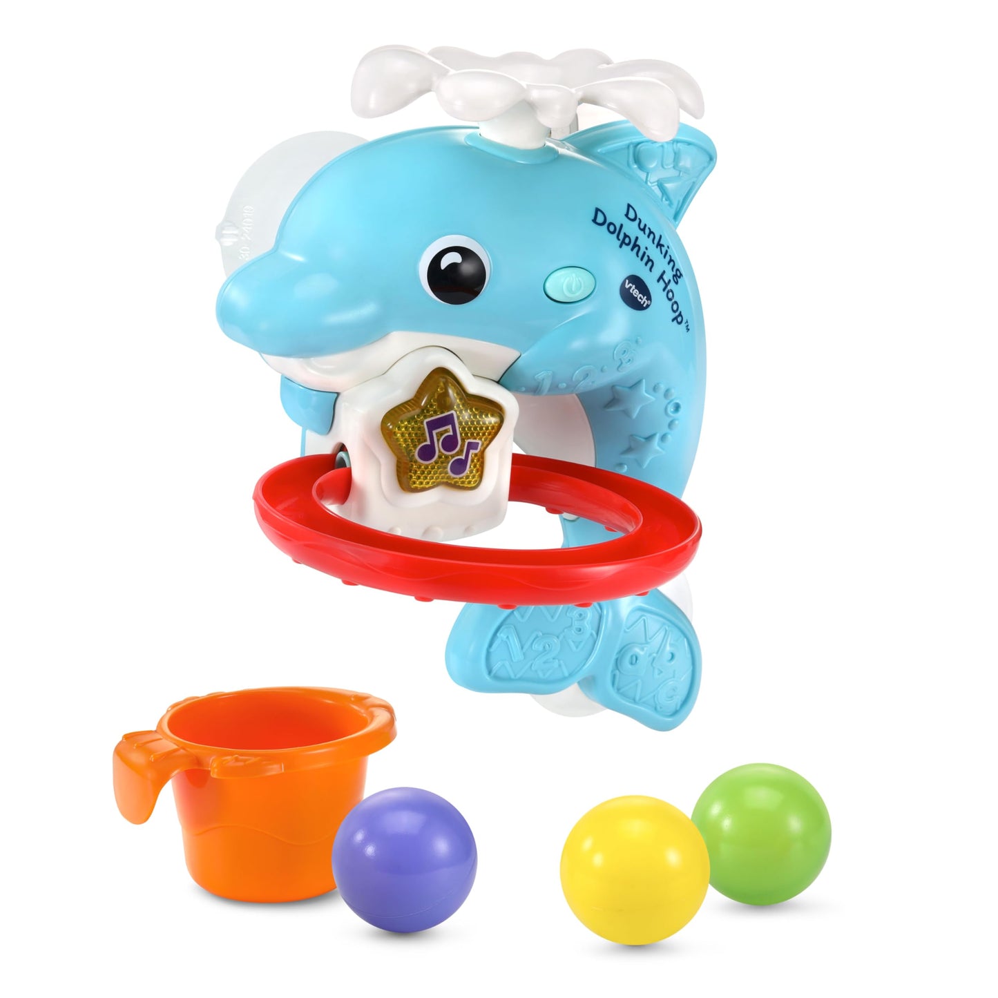 VTech Dunking Dolphin Hoop Bath Toy for Toddlers