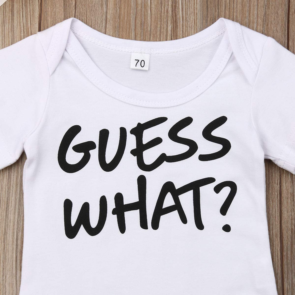 Newborn Baby Got My Mind On My Mommy Paws Funny Bodysuits Rompers Outfits Grey White 0-18M (Z-Z Guess What, 3-6M)