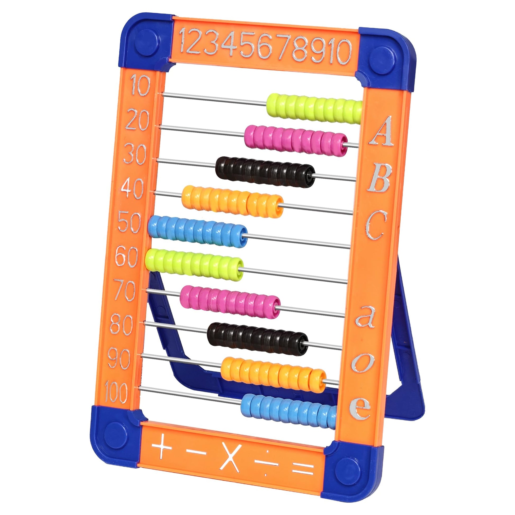 MICKYU Montessori Abacus for Toddlers, Educational Counting Toys with 100 Beads, Learning Resources Preschool Activities