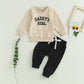 Creairy Newborn Baby Girl Outfits Daddys Girl Sweatshirt Long Sleeve T-Shirt Tops Pants Set Sweatsuit Toddler Fall Clothes (Apri