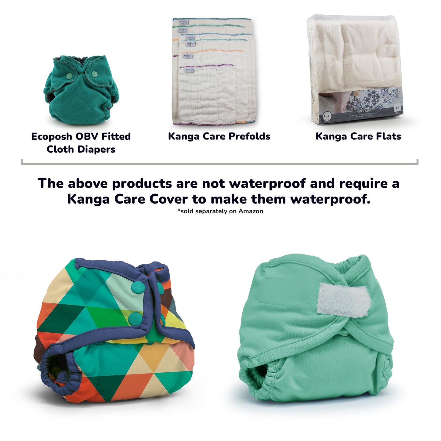 Kanga Care Rumparooz Double Leg Gusset Reusable Cloth Diaper Cover Newborn Aplix Clyde 4-15lbs