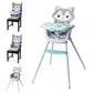 Infantino Grow-with-Me 4-in-1 Convertible High Chair, Husky-Theme, Space-Saving Design, Booster and Toddler Chair, for Infants &