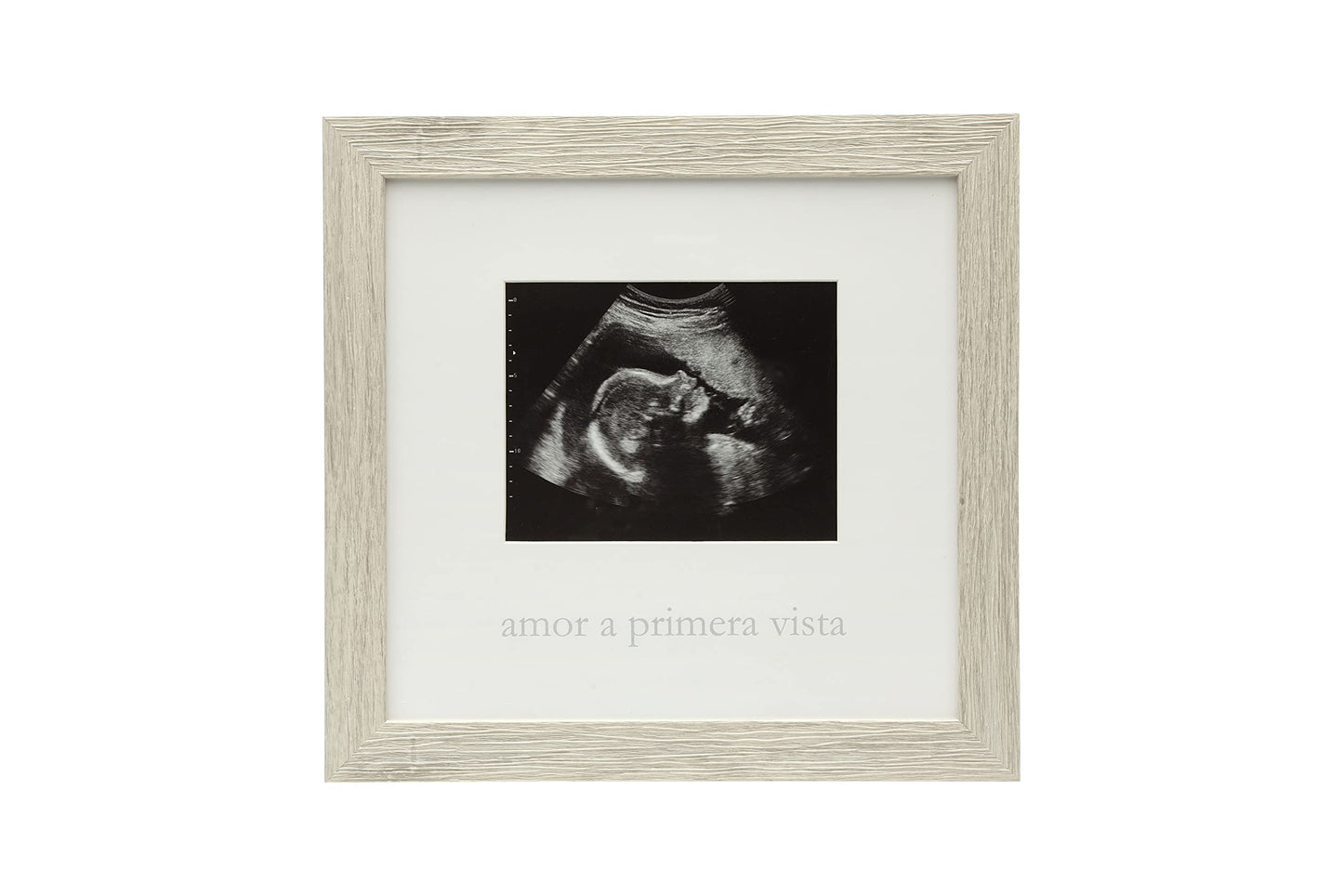 Kate & Milo Rustic Sonogram Baby Keepsake Photo Frame, Spanish Baby Ultrasound Frame, Amor A Primera Vista New Baby Keepsake Fra