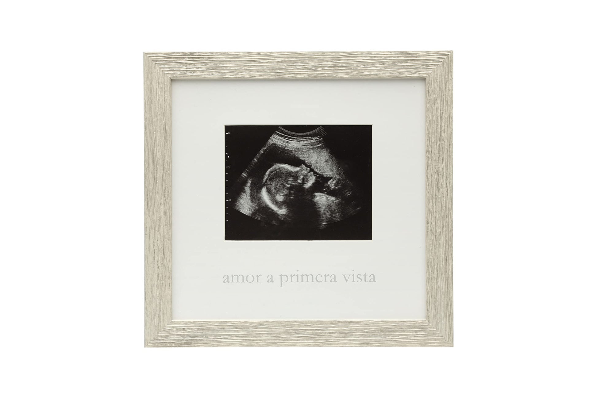 Kate & Milo Rustic Sonogram Baby Keepsake Photo Frame, Spanish Baby Ultrasound Frame, Amor A Primera Vista New Baby Keepsake Fra