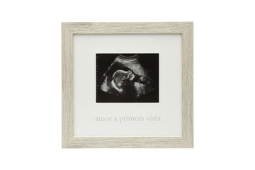 Kate & Milo Rustic Sonogram Baby Keepsake Photo Frame, Spanish Baby Ultrasound Frame, Amor A Primera Vista New Baby Keepsake Fra