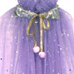 Mesh Cape Cloak Big Girls Lace-Up Matching Birthday Princess Cape Princess Cloak Fancy Costume Party Cosplay Tulle Sparkly Hallo