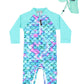 Wevswe 18-24 Months Baby Green Scales Swimsuit Girl Rash Guard Sun Protection Easy Diaper Changes With Green Swim Hat