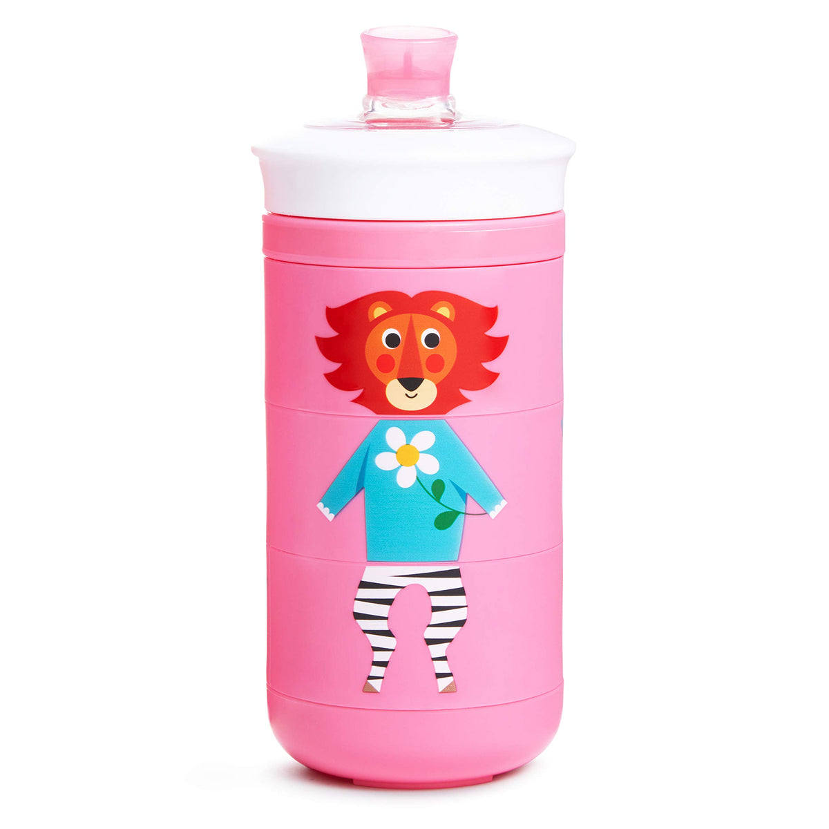 Munchkin Plastic Twisty Mix & Match Animals Bite Proof Sippy Cup, 9 Ounces, Pink