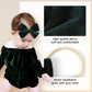 Oneninedream Baby Girls 4' Velvet Hairband Handmade Tied Bow Elastic Nylon Hair Accessories, 3 Pcs Red, Green, Dark Green