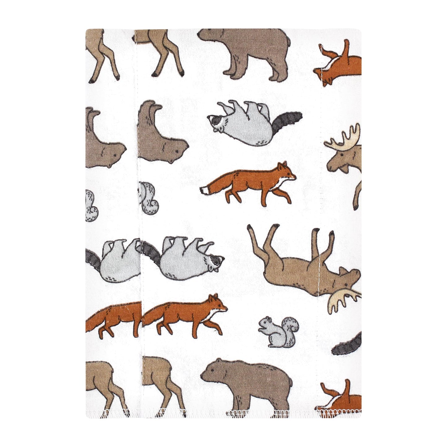 Hudson Baby Unisex Baby Cotton Flannel Burp Cloths, Animal Adventure 7 Pack, One Size