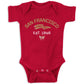 Retro Pennant Baby Apparel For San Francisco Football Fans (Nb-7T) (Red Onesie, 12 Months)