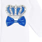 Lilax Baby Boy Newborn Crown Jewels Layette 3 Piece Gift Set 0-3 Months Royal Blue