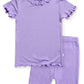 Vaenait Infant Kids Toddler Girls Boys Short Sleeve Sleepwear Pajamas 2Pcs Set Shirring Magentapink M