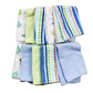 Spasilk 10 Pack Soft Terry Bath Washcloths - Newborn Boy Or Girl, Blue Stripes