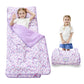 Lasoftan Toddler Nap Mat with Pillow and Blanket, Extra Large Rolled Napping Mats,Toddler Nap mats for Boys Girls, Kids Sleeping