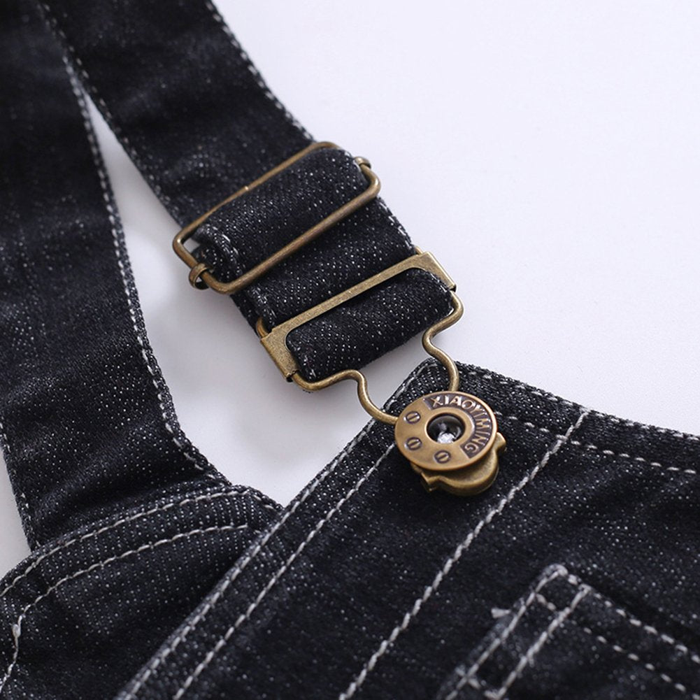 Kidscool Space Baby & Little Boys/Girls Black Denim Overalls,Jean Workwear,Deep Blue,18-24 Months