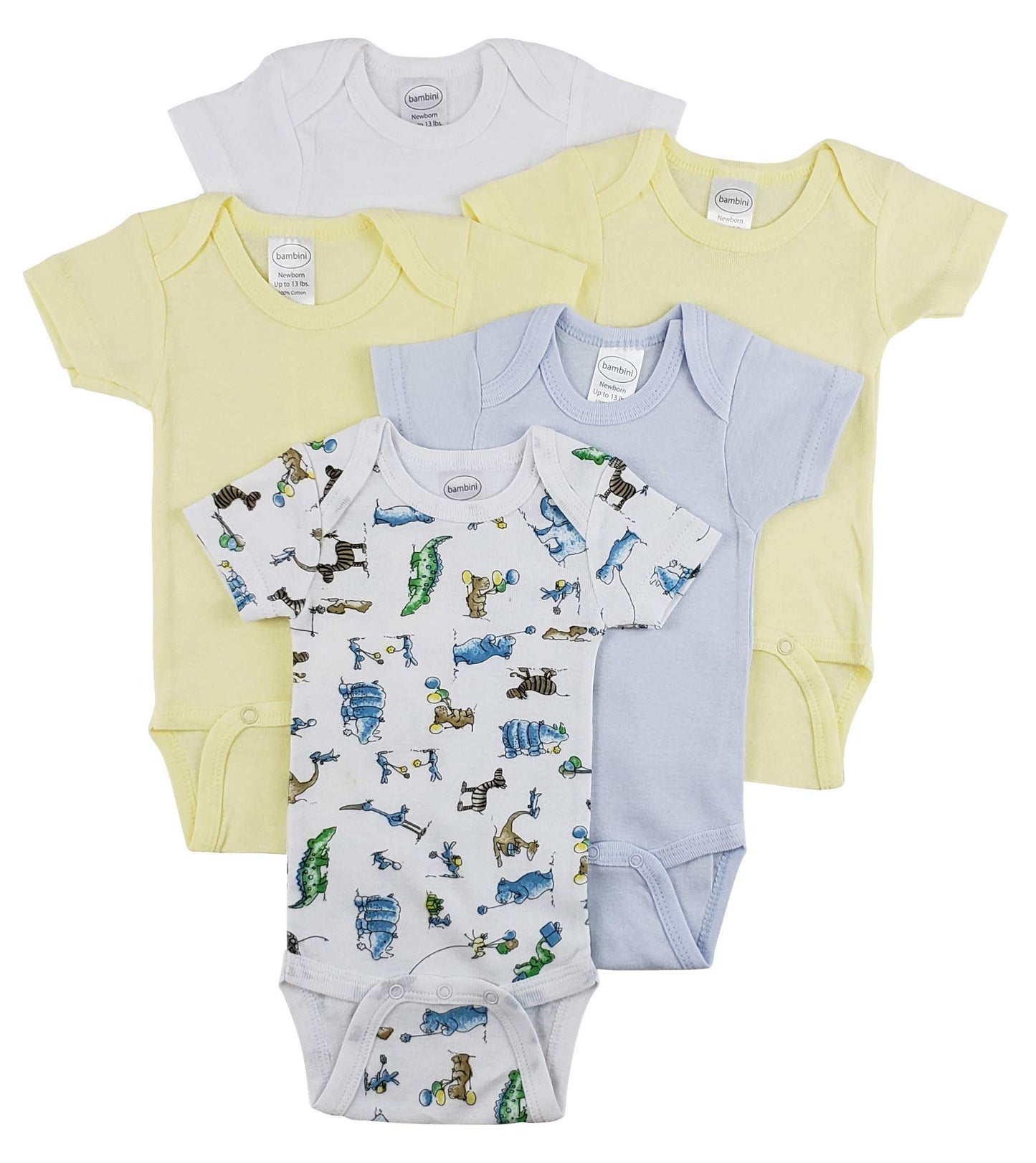 Bambini Short Sleeve One Piece 5 Pack