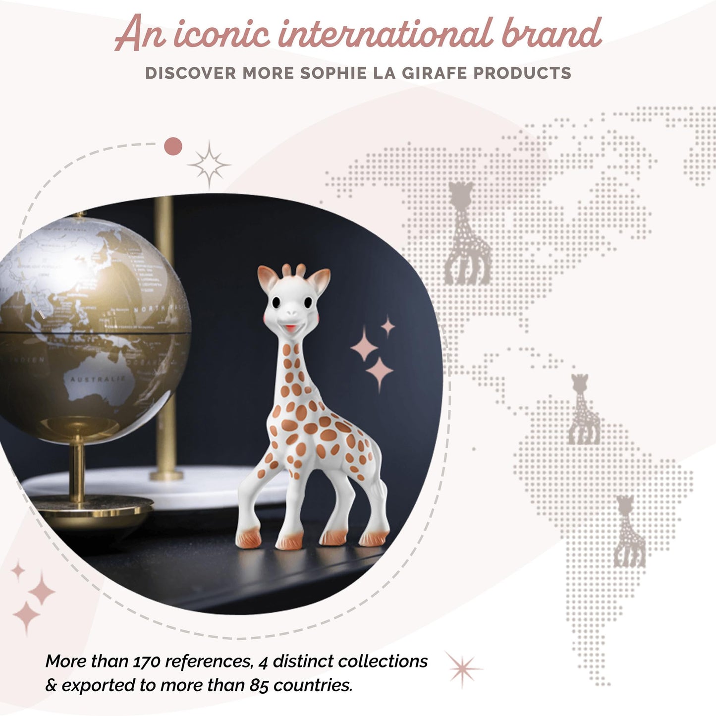 Sophie la girafe | Gift Set Includes Gift Bag, Card, Sophie la girafe & Teething Ring | Made from Natural Rubber | Designed for