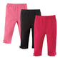 Hudson Baby Unisex Baby Cotton Pants And Leggings Pink Black, 5 Toddler