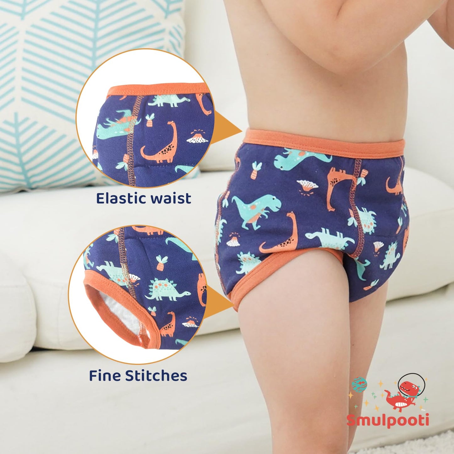 Smulpooti 8 Packs Reusable Toddler Potty Training Underwear Boys For Potty Training And Strong Absorbent Training Underwear For