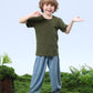 Cosland Boys T-Shirts Short Sleeve Tee Shirts Crew Neck Cotton Kids Shirts, 3T Army Green