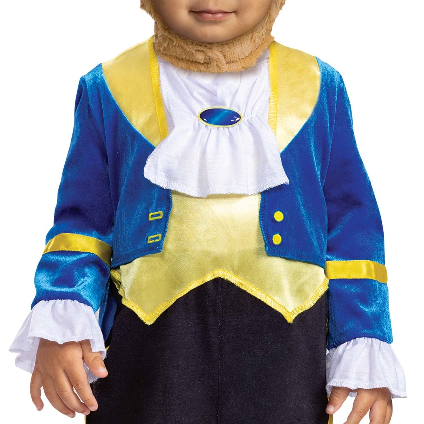 Disguise Unisex Baby Beast Costume, Official Disney Beauty The Beast Onesie Headpiece, Size Infant And Toddler Costumes, As Show