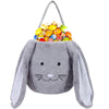 Xinblueco Plush Easter Bunny Basket Easter Buckets With Long Plush Ear Personalized Egg Hunting Easter Bags,Bunny Easter Tote Ba