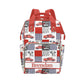 Fire Truck Personalized Diaper Bag with Custom Name - Custom Baby Tote Backpack for Mom, Unique Gift for New Parents, Baby Showe