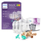 Philips Avent Natural All-in-One Baby Gift Set, Bottles with Natural Response Nipples, 2X Each: 4oz (Slow Flow Rate 2) and 9oz (