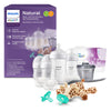Philips Avent Natural All-in-One Baby Gift Set, Bottles with Natural Response Nipples, 2X Each: 4oz (Slow Flow Rate 2) and 9oz (