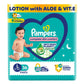 Pampers Complete Skin Comfort Pants, (L) 36 Count AntiRash Blanket, Lotion With Vitamin E & Aloe Vera, Large Size Baby Diapers,