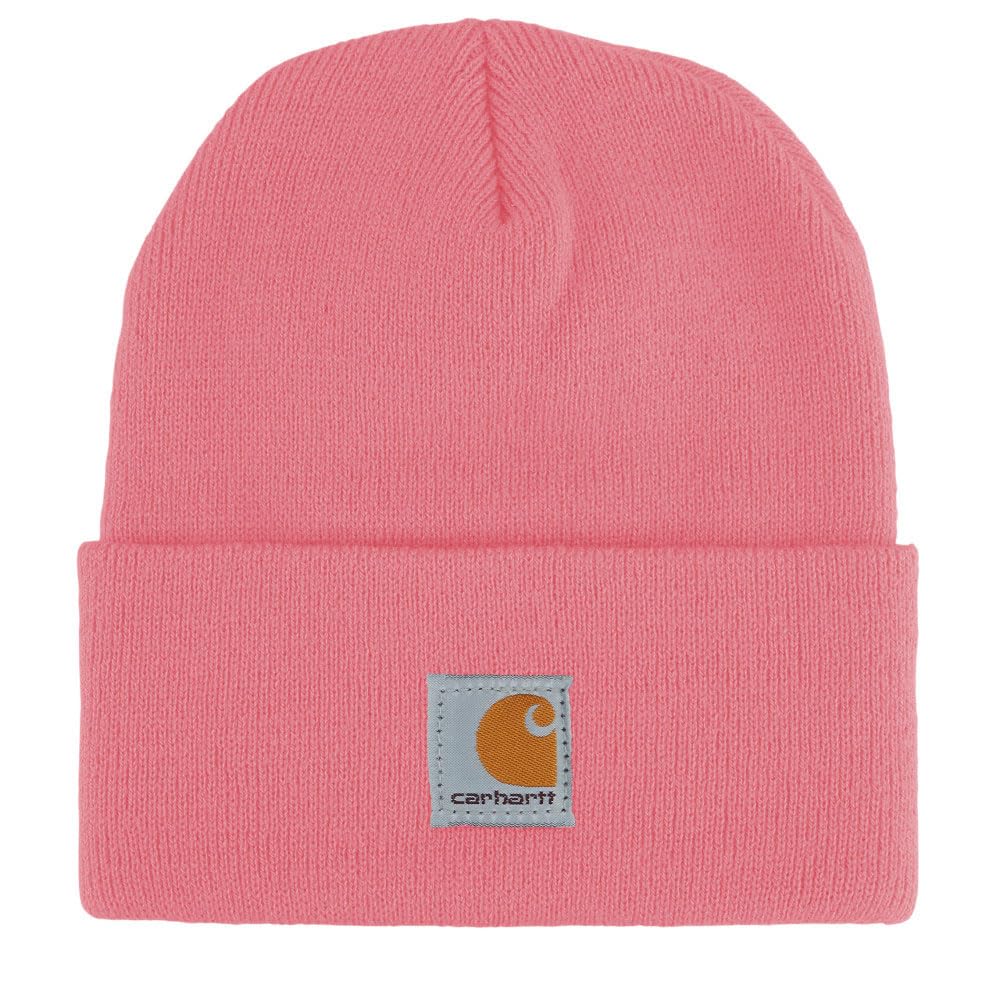 Carhartt Unisex Baby Knit Beanie Cuff Hat, Pink Lemonade, One Size