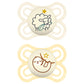 Mam Perfect Night Baby Pacifier, Patented Nipple, Glows In The Dark, 2 Pack, 0-6 Months, Unisex