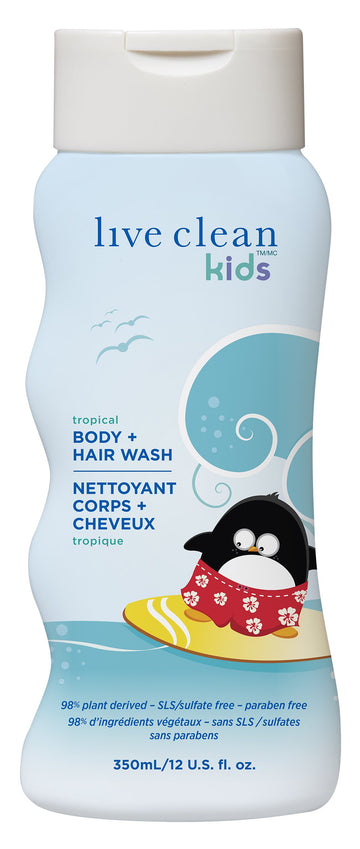Live Clean Kids Tear Free Hypoallergenic Formula Body And Hair Wash