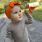 Babygiz Baby Girl Headbands-Infant,Toddler Cotton Handmade Hairbands With Bows Child Hair Accessories (Orange)