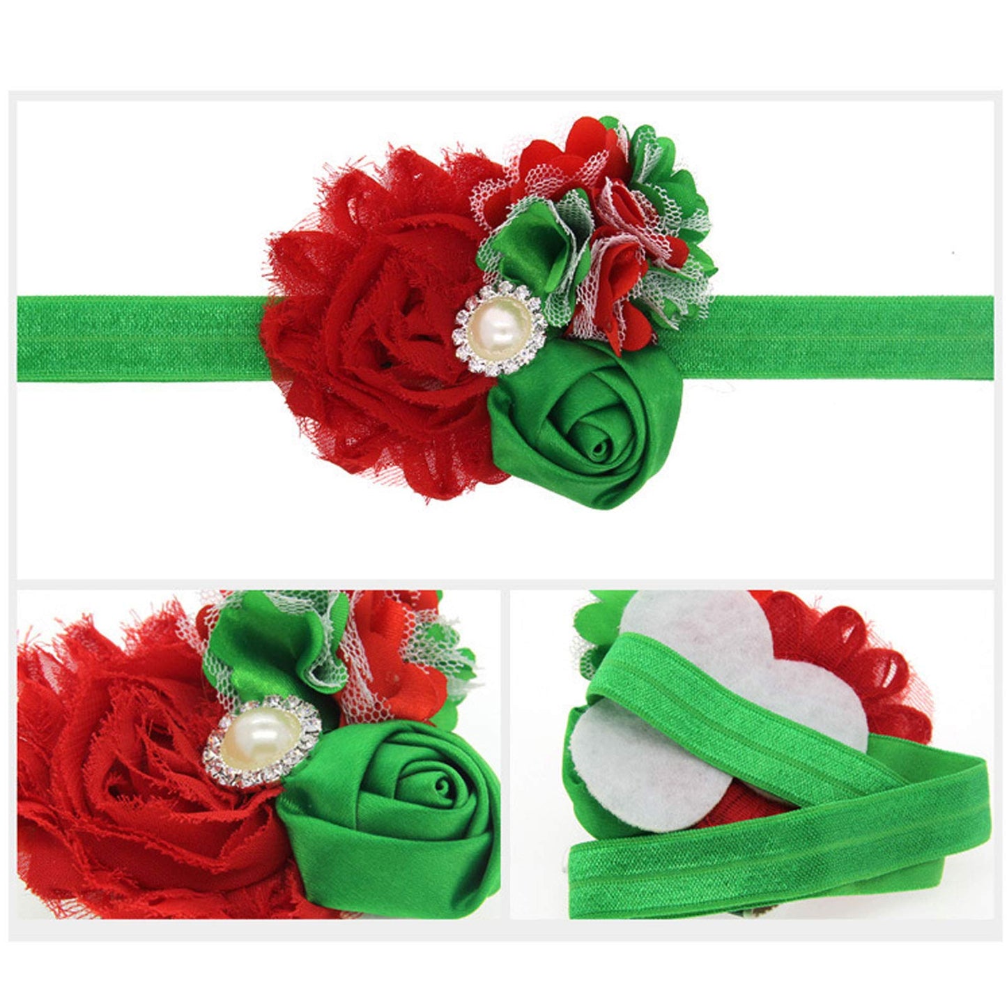 3 Pack Baby Christmas Headband Elastic Feather Bowknot Hair Band Fits For Baby Toddler Newborn
