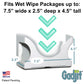 Gadjit Wet Wipes-Baby Wipe Wall Dispenser (2 Pack-White) | Mounts On A Wall And Holds Up To A 84 Count Pack Of Wipes | Keeps Wip