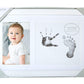 Little Pear Baby Handprint & Footprint Frame, Gender-Neutral Baby Prints Frame, Baby Girl Or Baby Boy Prints Picture Frame, Whit