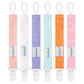 Babygoal Pure Color Pacifier Clips, 6 Pack Binky Paci Holder Clips And Leash For Boys And Girls Fits For Most Pacifier, Binkie S