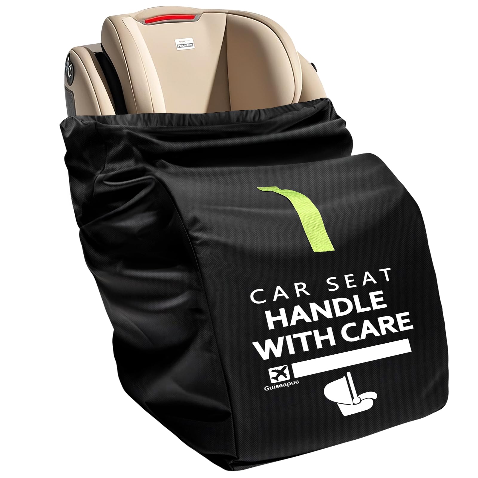 Guiseapue Car Seat Travel Bag for Airplane: Car Seat Bags for Air Travel Fit All Car Seats, Infant Carriers & Booster Seats, Car