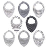 The Peanutshell Bandana Drool Bibs For Baby Boys Or Girls - 8 Pack Set For Feeding, Teething, Drooling
