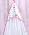 MOMJOY Hooded Baby Bath Towel for Boys & Girls,Easy Dry, Ultra Soft |1214 Months| Pack of 1|White & Pink