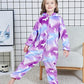 Riverchan Kids Unicorn Onesie Animal Pajamas Halloween Cosplay Costume Sleepwear Gift For Girls And Boys (6-8 Years, Purple Moon